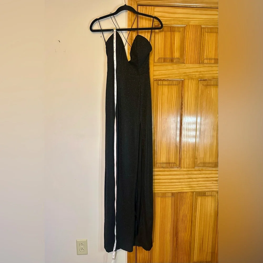 Hello Molly ‘Dear Emilia’ Black Sparkle Maxi, Built-in Cups, NWT, Size XS - Picture 15 of 16